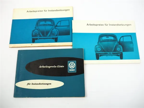 VW Käfer 1200 1300 1500 T1 Bulli Arbeitspreise für Instandsetzungen 1960 66 69