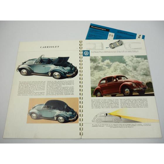 VW Käfer Ovali Prospekt Gestaltung Bernd Reuters ca. 1958