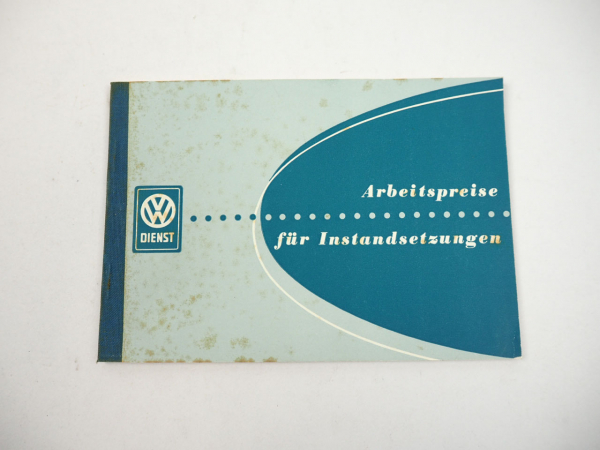 VW Käfer T1 Transporter Arbeitspreise für Instandsetzungen 1953