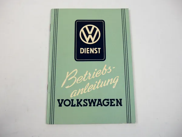 VW Käfer Typ 1 Volkswagen Brezelkäfer Betriebsanleitung Wartung 1952