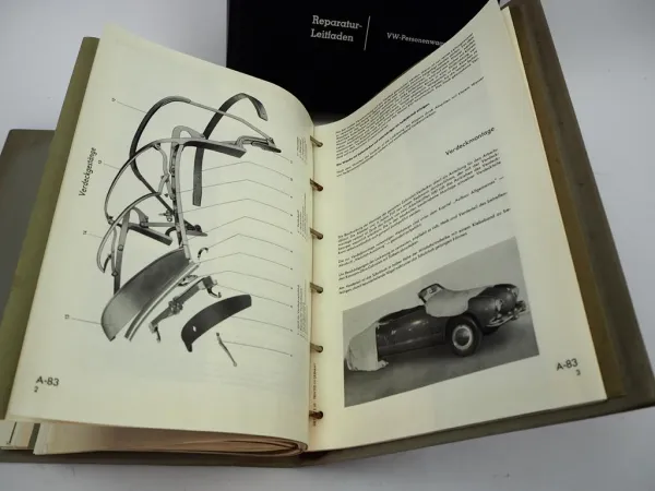 VW Käfer Typ 11 14 15 Karmann Ghia Werkstatthandbuch Reparaturleitfaden 1958/62
