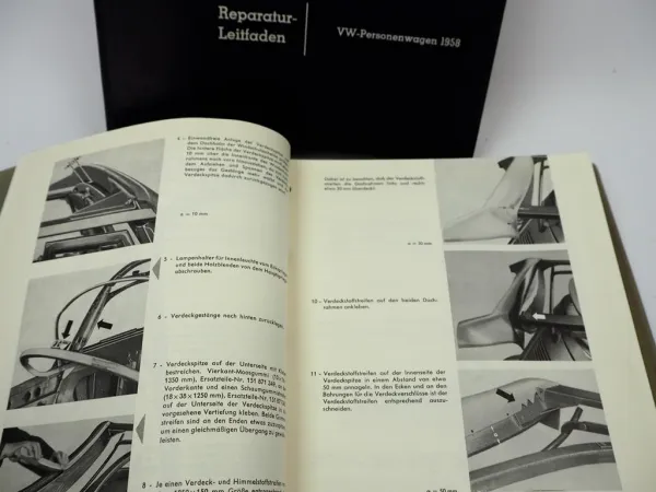 VW Käfer Typ 11 14 15 Karmann Ghia Werkstatthandbuch Reparaturleitfaden 1958/62