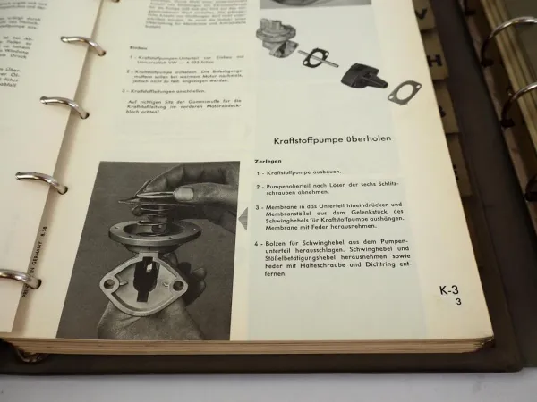 VW Käfer Typ 11 14 15 Karmann Ghia Werkstatthandbuch Reparaturleitfaden 1958/63