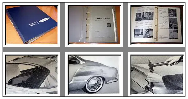 VW Käfer Typ 11 14 15 Karmann Ghia Werkstatthandbuch Reparaturleitfaden 1958/63