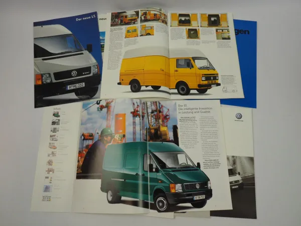 VW LT 1 2 Pritschenwagen Kastenwagen Kombi Bus Kipper 9x Prospekt 1978 bis 2004