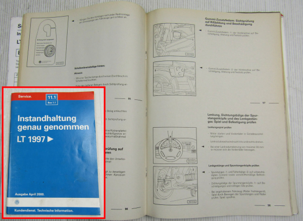 VW LT Typ 2D 1997 - 2000 Instandhaltung genau genommen Reparaturhandbuch