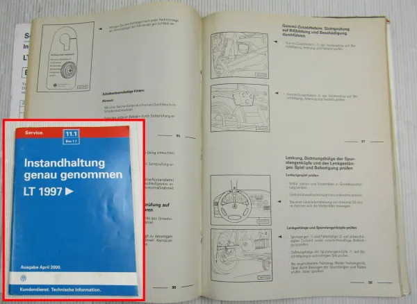 VW LT Typ 2D 1997 - 2000 Instandhaltung genau genommen Werkstatthandbuch
