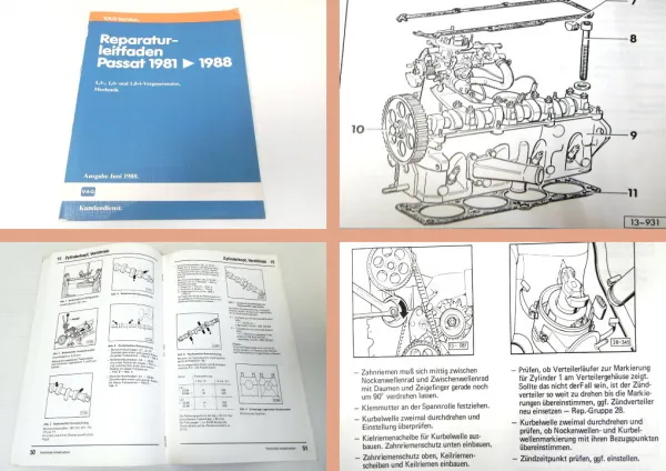 VW Passat 32B 1,3 1,6 1,8 Vergasermotor Reparaturanleitung 1981-1988