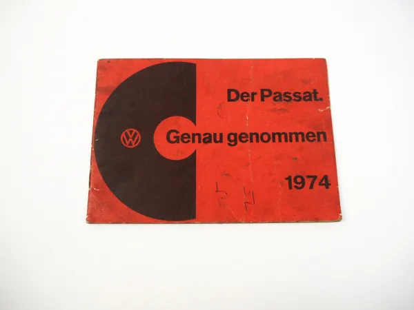 VW Passat B1 Einstellwerte Genau genommen 1974 Werkstatthandbuch
