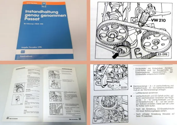 VW Passat B2 32B 1986-88 Instandhaltung genau genommen 1990 Werkstatthandbuch