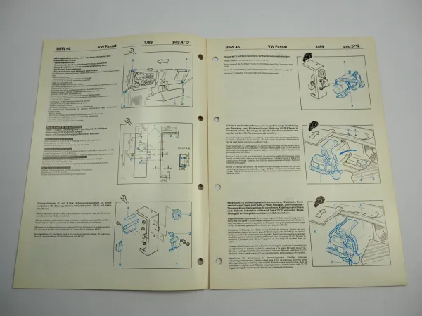 VW Passat B3 BJ 3/1989 Einbauanleitung Webasto BBW 46-12V Heizung 1989