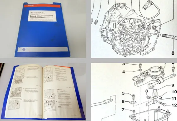 VW Passat B5 3B Repararurleitfaden 5 Gang Getriebe 012 / 01W 1997 - 2000