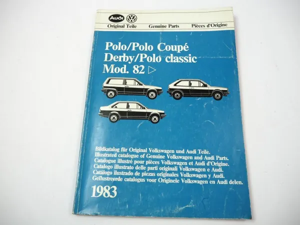 VW Polo 2 Typ 86C Coupe / Classic Derby Ersatzteilkatalog Bildkatalog 1982 -1982