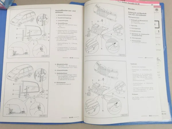VW Sharan I ab 1995 Reparaturleitfaden Werkstatthandbuch Schaltplan
