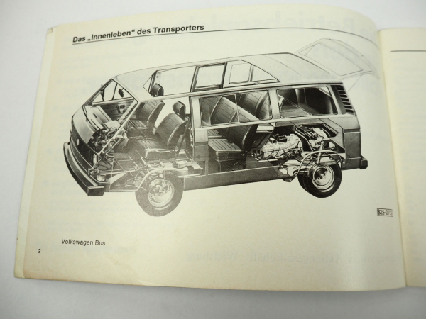 VW T3 Bus Transporter Betriebsanleitung Bedienung Pflege Selbsthilfe August 1980