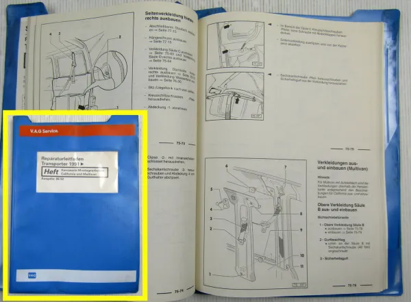 VW T4 Karosserie Montage California Multivan Transporter ab 1991 Reparaturbuch