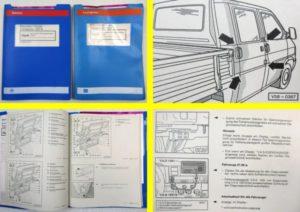 VW T4 Karosserie Montagearbeiten AUSSEN INNEN Reparaturleitfaden 1991 - 1997