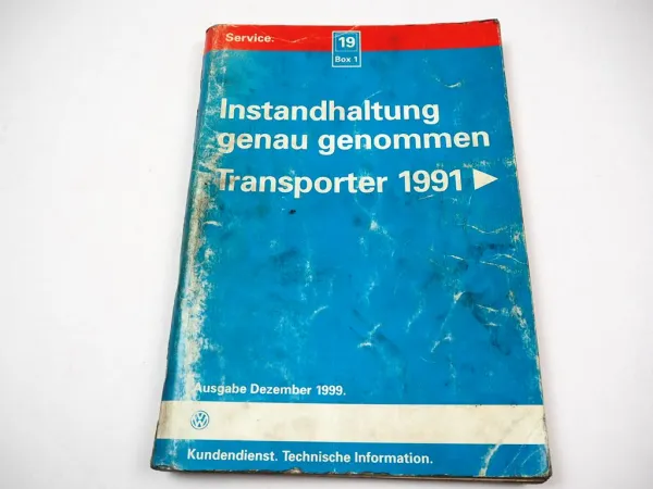 VW T4 Transporter Inspektion Wartung Instandhaltung genau genommen 1991 - 2000