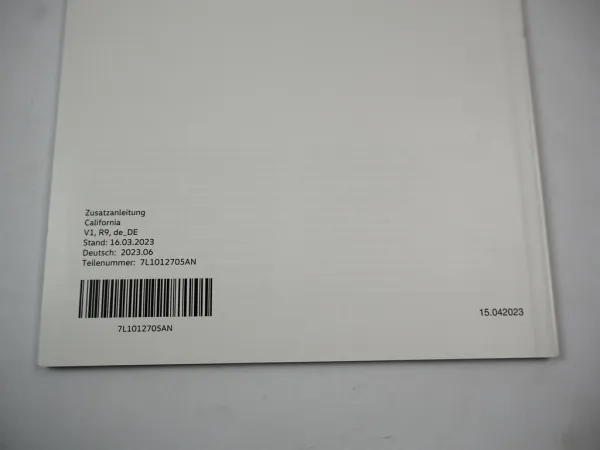 VW T6.1 California Betriebsanleitung Zusatzanleitung 6/2023 Bordbuch Deutsch