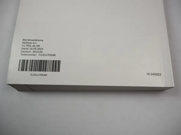 VW T6.1 Multivan Betriebsanleitung Bedienungsanleitung 6/2023 Bordbuch Deutsch
