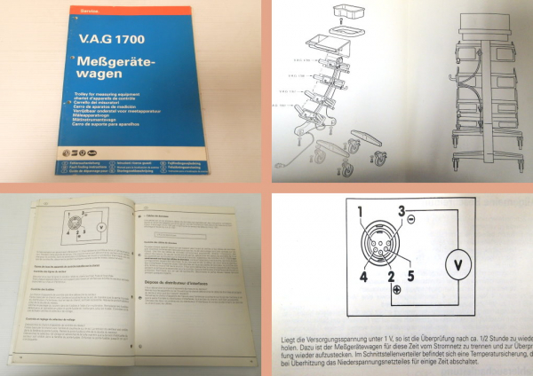 VW V.A.G 1700 Meßgerätewagen Fehlersuchanleitung Fault finding instructions