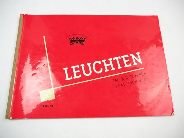 W. Krohne Braunschweig Katalog Lampen Leuchten Kaiser Bega Amü Doria 1959/60