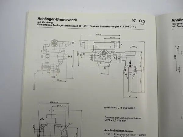Wabco Druckluft Bremsanlagen für Nutzfahrzeuge Anhänger Beschreibung 1987/99