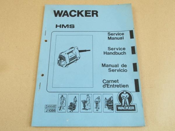 Wacker HMS Motoren M 1000 2000 3000 Service Handbuch Manual 7/1986