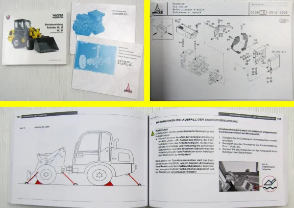 Wacker Neuson WL36 WL37 Radlader Bedienungsanleitung + Deutz Motor TD