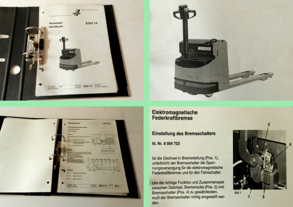 Wagner EGU14 Niederhubwagen Werkstatthandbuch Reparaturhandbuch 05/1995