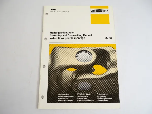 Walterscheid Gelenkwellen Montageanleitungen PTO Drive Shaft Manual