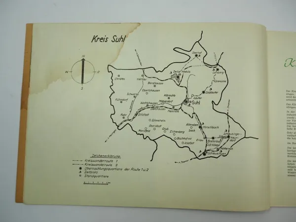 Wanderkatalog des Bezirkes Suhl 1950er Jahre DDR FDJ Pioniere Thüringen