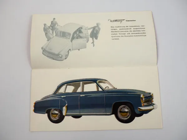 Wartburg 311 Limousine de Luxe Kombi Camping Coupe Prospekt Eisenach ca. 1961