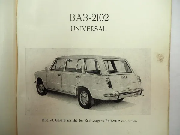 WAS Lada 2101 2102 PKW Bedienungsanleitung Betriebsanleitung UdSSR