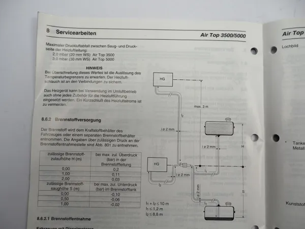Webasto Air Top 3500 5000 Luftheizgerät Werkstatthandbuch Einbau 1997