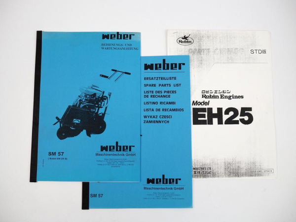 Weber SM 57 Fugenschneider Bedienungsanleitung Wartung Ersatzteilliste 1998