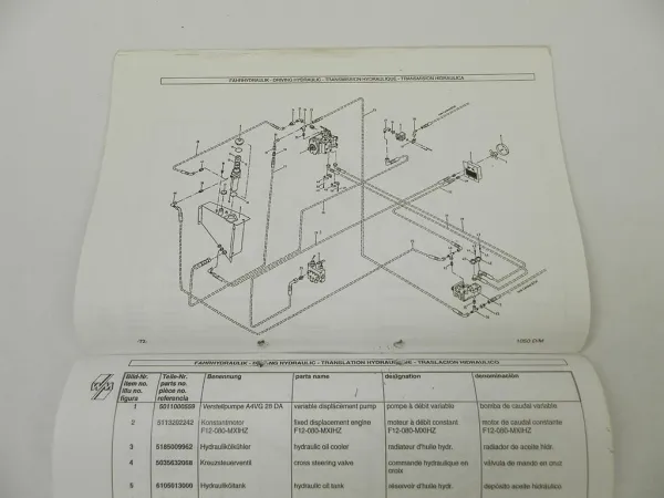 Weidemann Hoftrac 1050 D M Ersatzteilliste Parts List 1990er Jahre