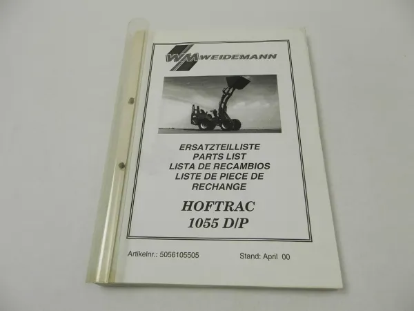 Weidemann Hoftrac 1055 D P Ersatzteilliste Parts List 2000