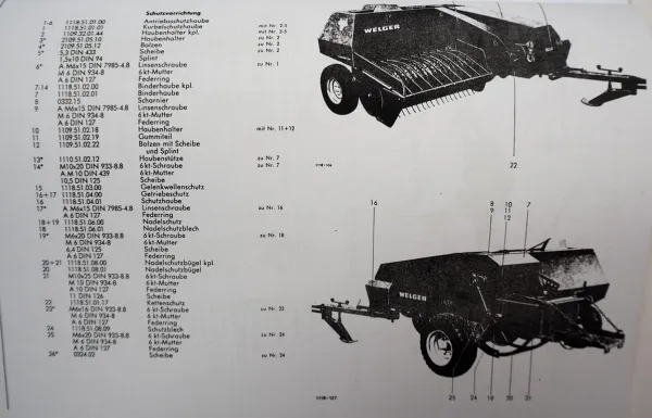 Welger AP 41 Aufsammelpresse Ersatzteilliste 1980