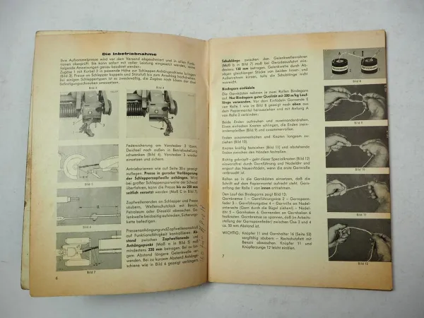 Welger AP12 Aufsammelpresse Betriebsanleitung Ersatzteilliste 1968