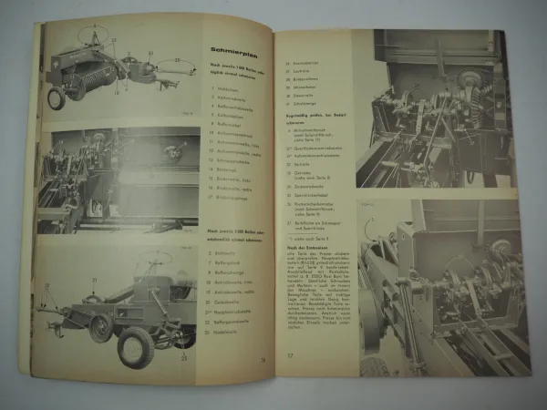 Welger AP40 Aufsammelpresse Betriebsanleitung Bedienung Ersatzteilliste 4/1965