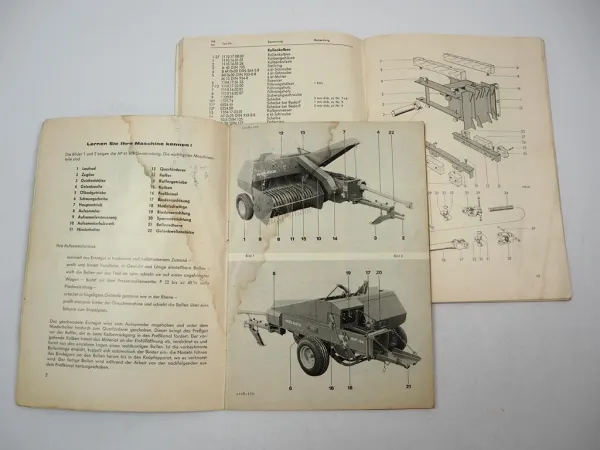 Welger AP41 Aufsammelpresse Betriebsanleitung Ersatzteilliste 1973