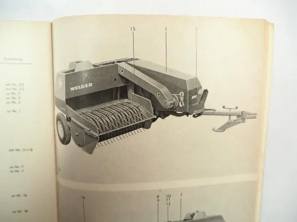 Welger AP41 Aufsammelpresse Ersatzteilliste Ersatzteilkatalog 1970