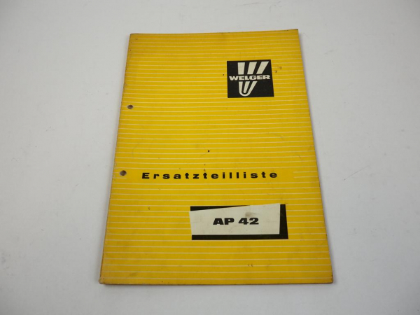 Welger AP42 Aufsammelpresse Ersatzteilliste 1980