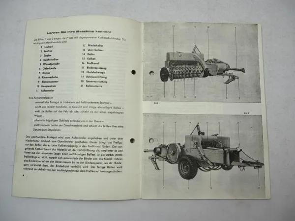 Welger AP51 AP51D Aufsammelpresse Betriebsanleitung Bedienungsanleitung 1970