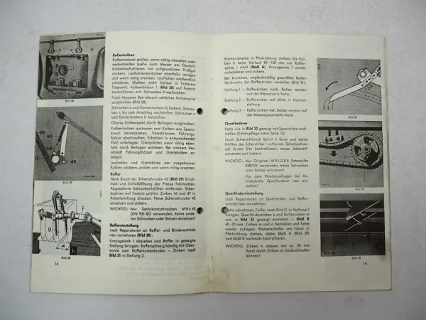 Welger AP51 AP51D Aufsammelpresse Betriebsanleitung Bedienungsanleitung 1970