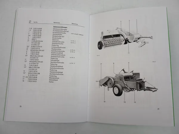 Welger AP51 AP51D Aufsammelpresse Betriebsanleitung Ersatzteilliste 1965