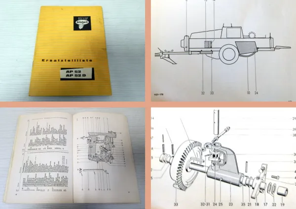 Welger AP52 AP52D Aufsammelpresse Ersatzteilliste Ersatzteilkatalog 1977