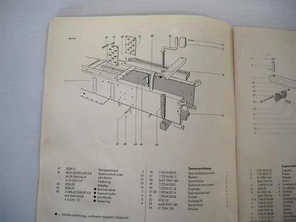 Welger AP53 AP53D Ballenpresse Ersatzteilliste Ersatzteilkatalog 1981