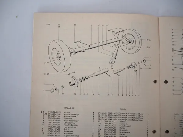 Welger AP53 Aufsammelpresse Ersatzteilliste Ersatzteilkatalog 1984